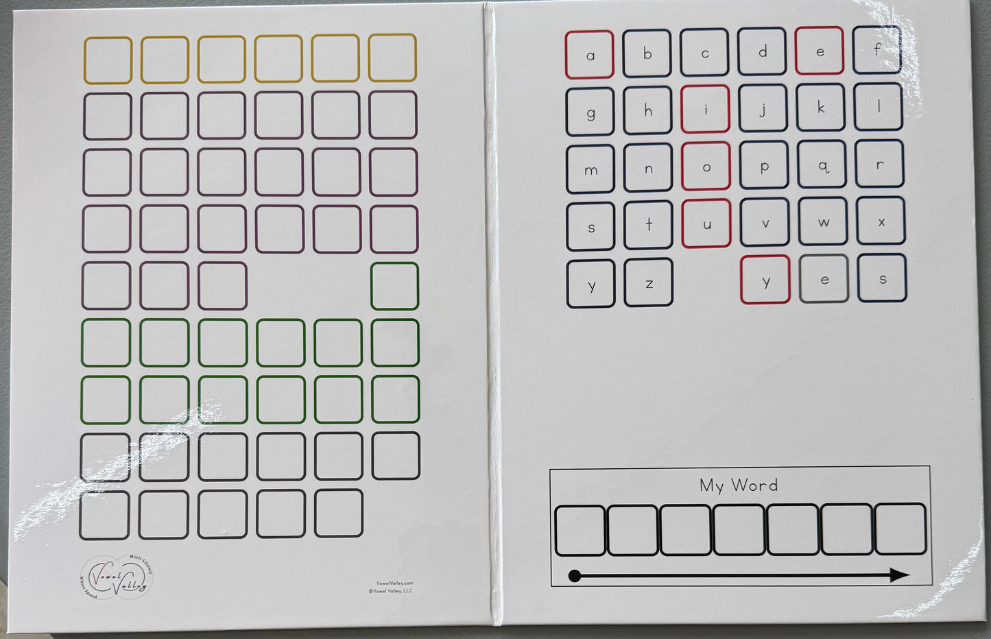 12 Thick Vowel Valley Word Mapping Kits