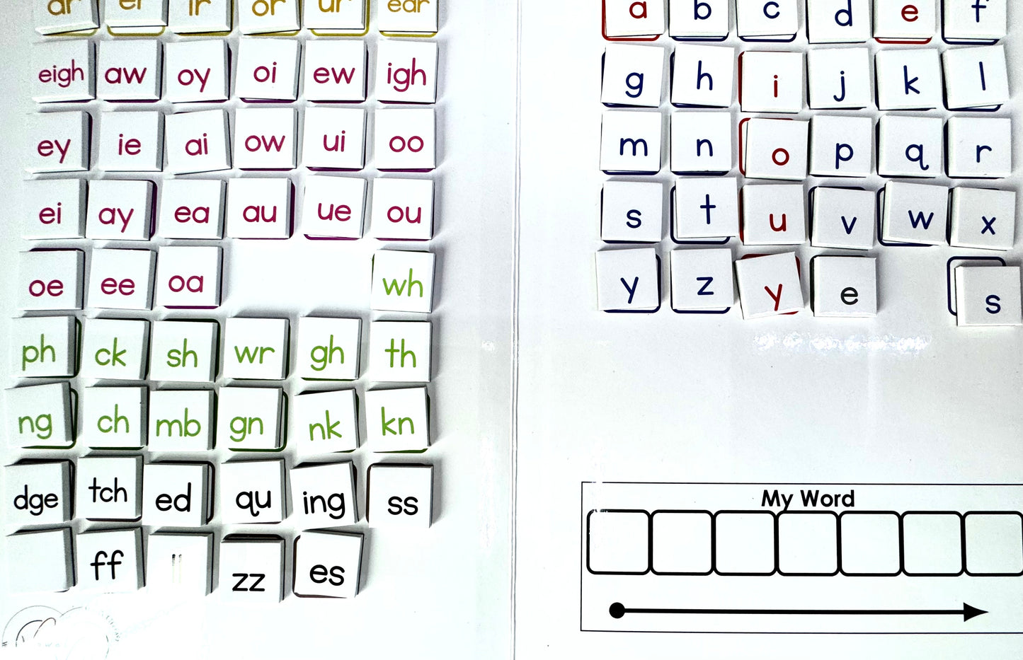 Foam 79 graphemes tiles + 1 blank tile