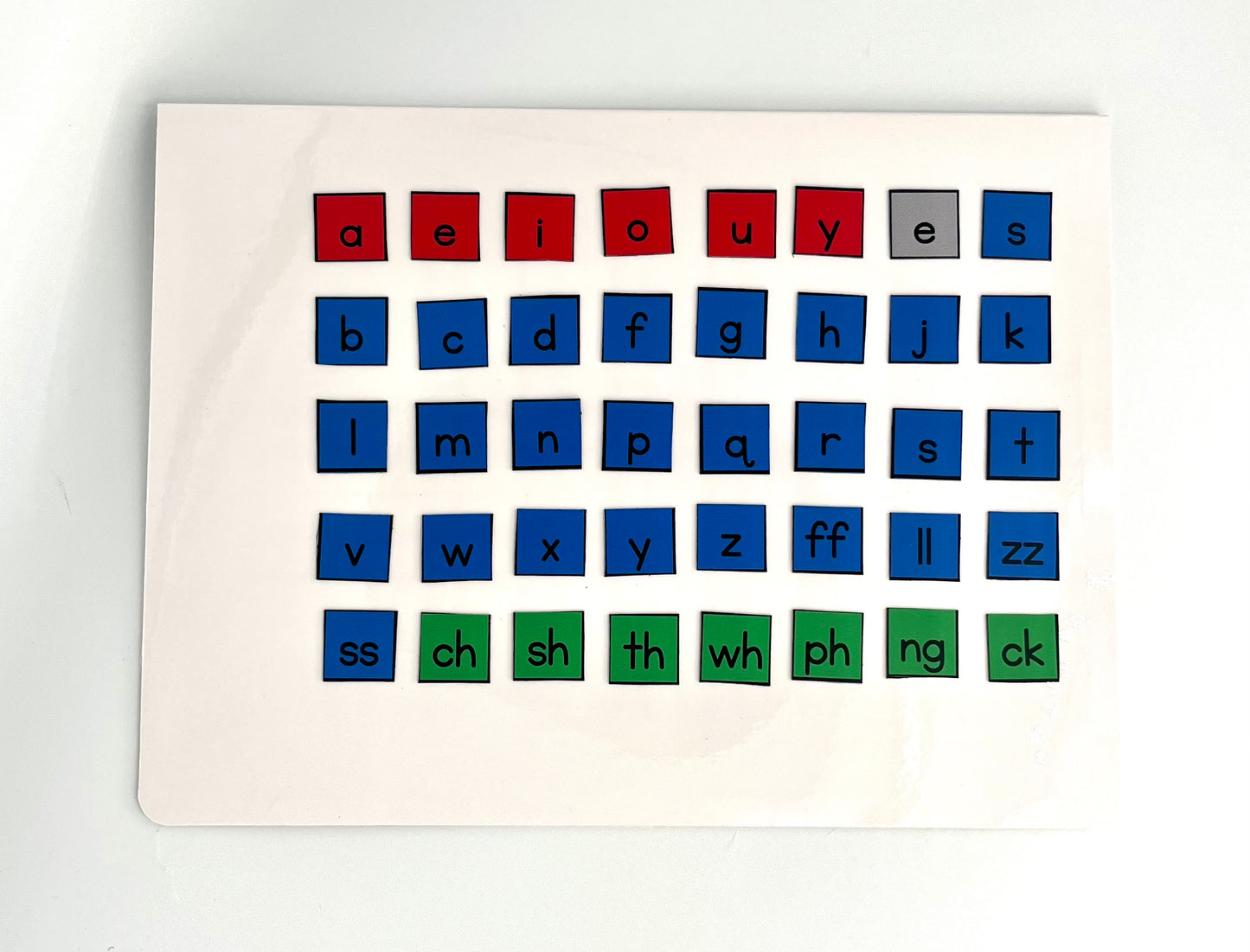 Sheet of 40 Magnetic Graphemes Tiles