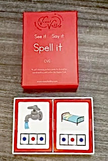See it, Say it, Spell it CVC practice cards