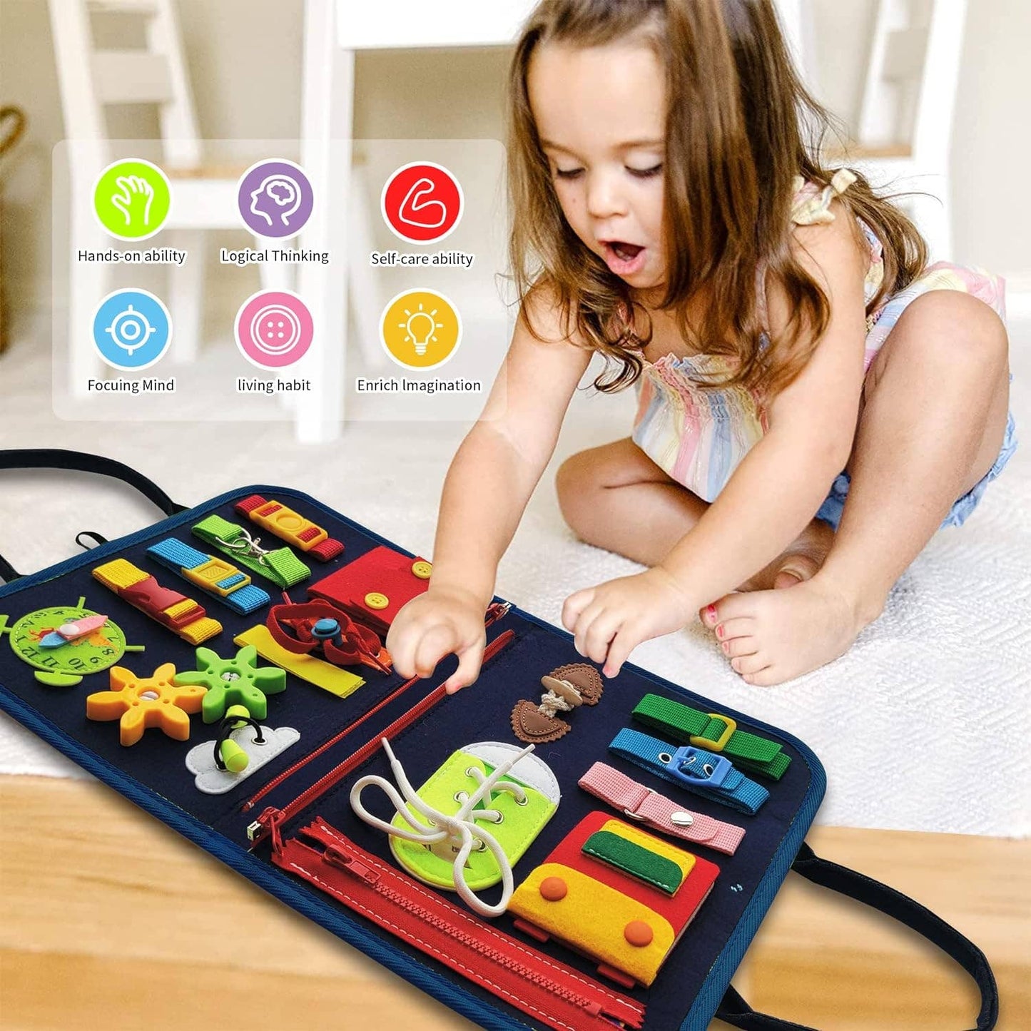 Educational Felt Busy Book Kids Sensory Montessori