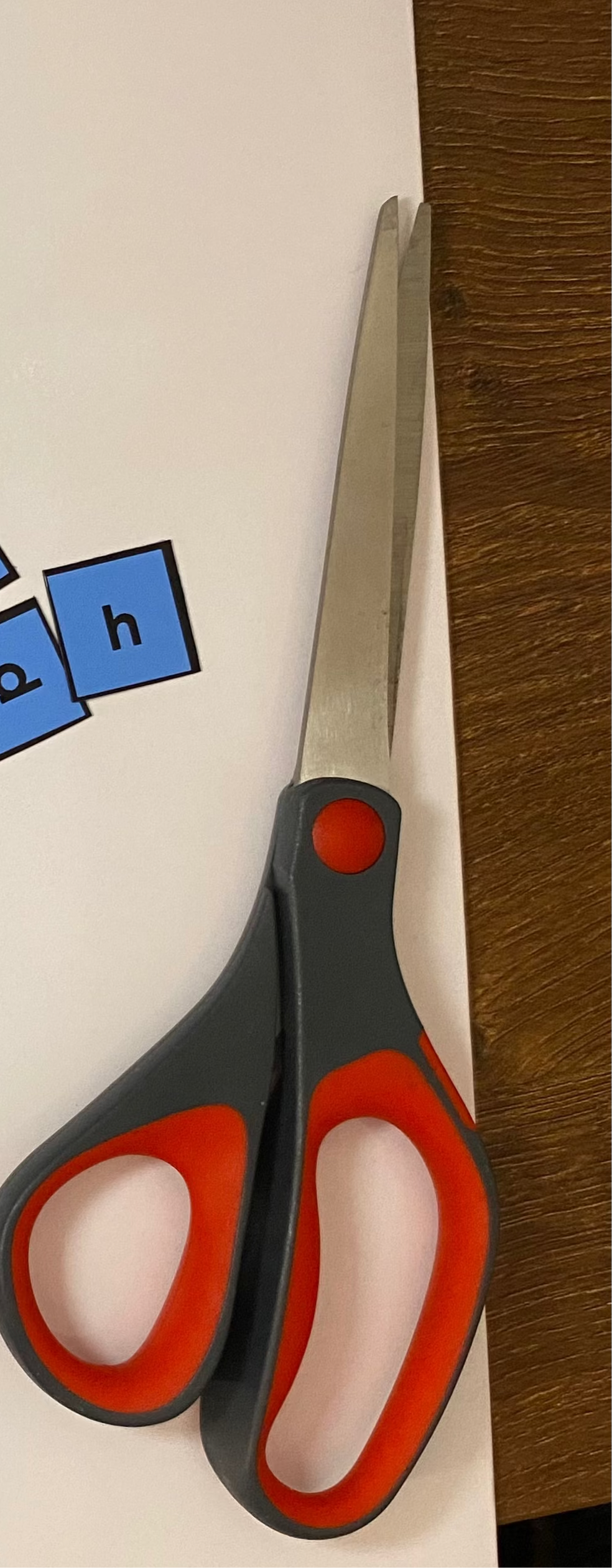 Sheet of 80 magnetic letter tiles (Scissor cutting Required)